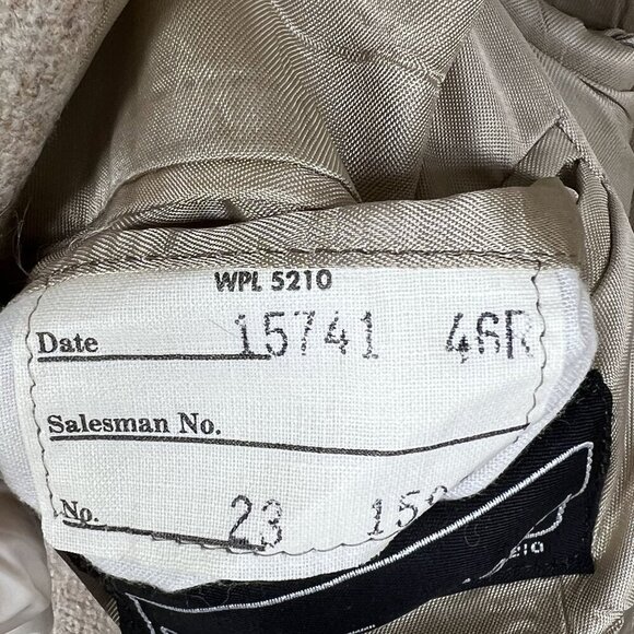 Peter England Men 46R Wool Blazer Suede Elbow Patches Button Detail Quiet Luxury - Picture 14 of 16